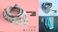 5606+ Silk Scarf Mockup Free PSD File Download