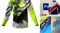 5611+ Template Jersey Lengan Panjang Professional PSD Template