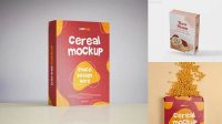 5616+ Cereal Box Free Mockup Easy Editable