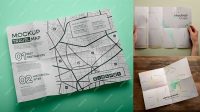 5628+ Paper Map Mockup Free PSD