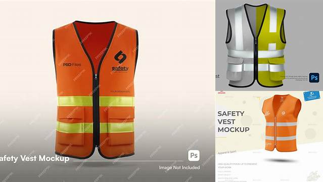 5632+ Safety Vest Mockup Psd Digital Download