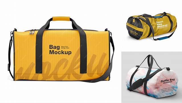 5642+ Free Duffle Bag Mockup Digital Download