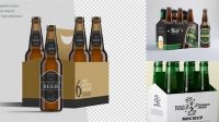 5647+ 6 Pack Beer Mockup Free Include TIFF