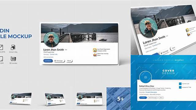 5649+ Linkedin Profile Mockup PSD File Download