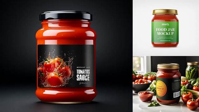 5661+ Tomato Sauce Jar Mockup Free Easy Editable