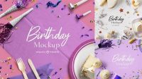 5668+ Happy Birthday Mockup Customizable Design Files