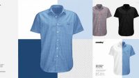 567+ Short Sleeve Dress Shirt Mockup High-Quality Editable PSD