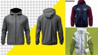 5670+ Windbreaker Mockup Psd Mockup PSD