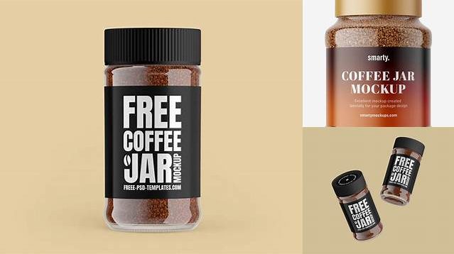 5672+ Coffee Jar Mockup Free Easy Editable