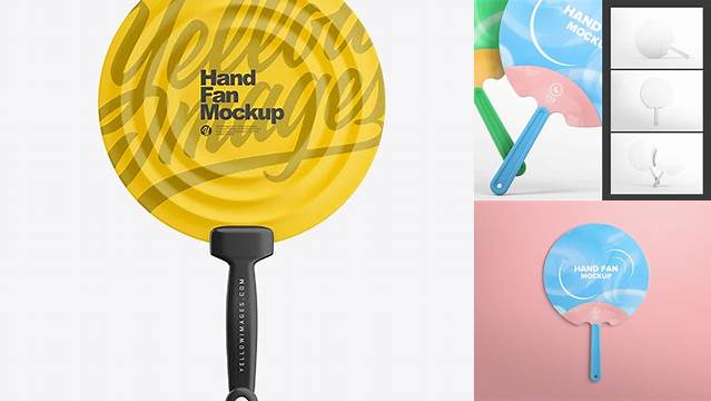 5675+ Plastic Hand Fan Mockup Easy Editable