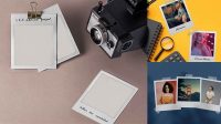 5676+ Polaroid Mockup Psd PSD for Free