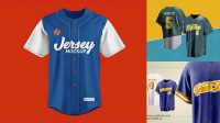 5681+ Baseball Jersey Mockup Psd Free PSD