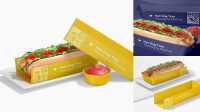 5683+ Hot Dog Packaging Mockup Free Premium Design Freebie