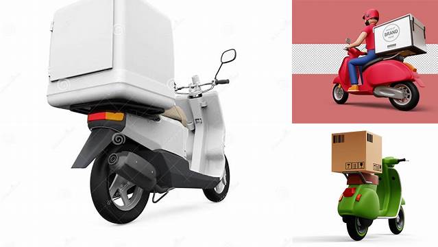 5714+ Motorcycle Delivery Box Mockup Free Downloadable PSD