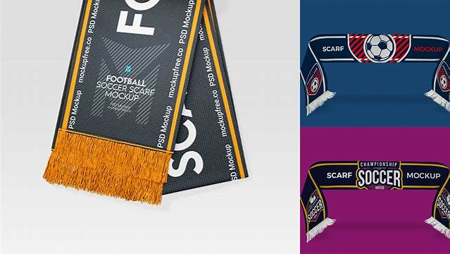 5717+ Soccer Scarf Mockup Best for Showcase