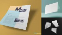 5720+ Flying Paper Mockup Free For Free Download