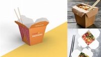 5726+ Wok Box Mockup Free Professional PSD Mockup