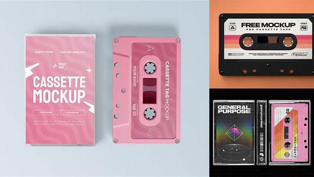 5729+ Cassette Mockup Free Free PSD