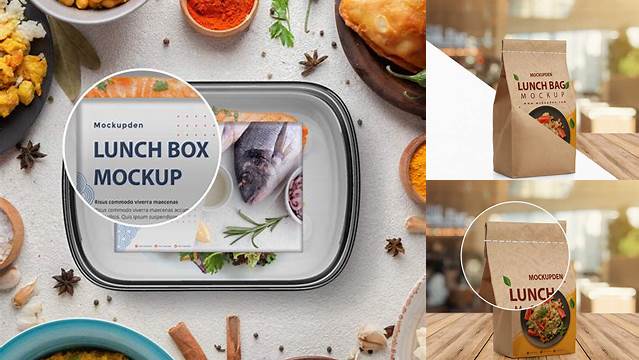 5729+ Lunch Box Mockup Free Best for Showcase