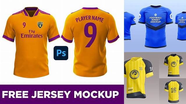 5765+ Mockup Jersey Football Free PSD