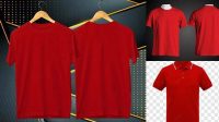 5771+ Mockup Kaos Polos Merah PSD Download