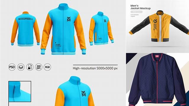 5786+ Mockup Jaket Free Editable PSD