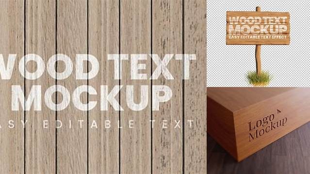 5803+ Mockup Wood Easy Editable