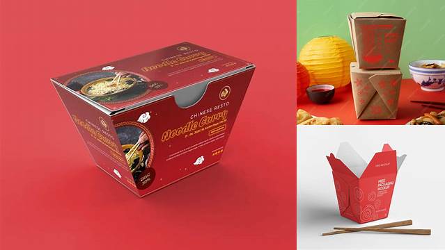 582+ Chinese Food Packaging Mockup Free PSD