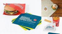 5843+ Burger Wrapping Paper Mockup Free PSD for Creative Projects