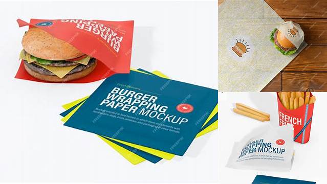 5843+ Burger Wrapping Paper Mockup Free PSD for Creative Projects