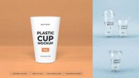 5845+ Clear Plastic Cup Mockup High-End Creative PSD Template