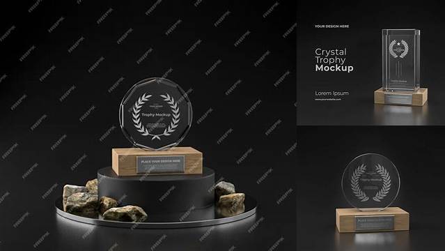 5846+ Trophy Mockup Mockup PSD