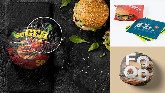 5859+ Burger Wrapping Paper Mockup Free Mockup Templates