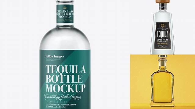 5877+ Tequila Bottle Mockup Free High-Quality PSD