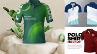 5883+ Sublimation Polo Shirt Template Psd Elegant PSD Mockup