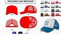 5886+ Trucker Cap Mockup Smart PNG Image