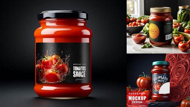 5893+ Tomato Sauce Jar Mockup Free PSD File Download