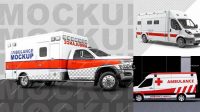 5905+ Ambulance Mockup Psd Stylish Free PSD