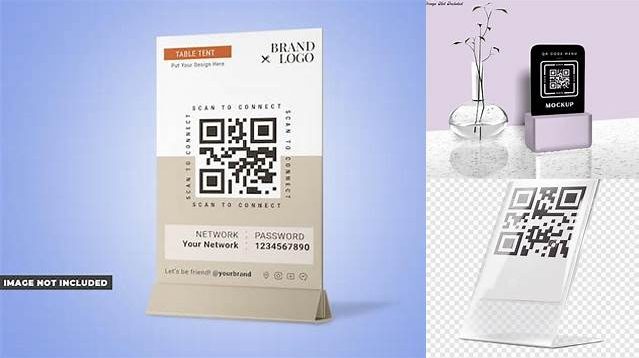 5913+ Qr Code Stand Mockup PSD Free Download