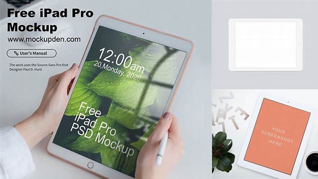 5916+ White Ipad Mockup Free PSD