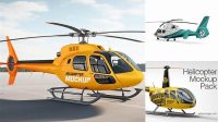 5919+ Helicopter Mockup Custom Graphic Mockup File