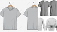 5926+ Mock Up Kaos Abu Abu Creative Design Mockup