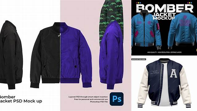 5938+ Mockup Bomber Jacket Layered PSD File