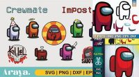 5956+ Among Us Character Svg File Free Editable PSD File