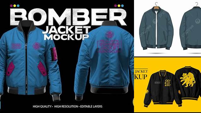 5964+ Bomber Jacket Mockup Free Smart PNG Image