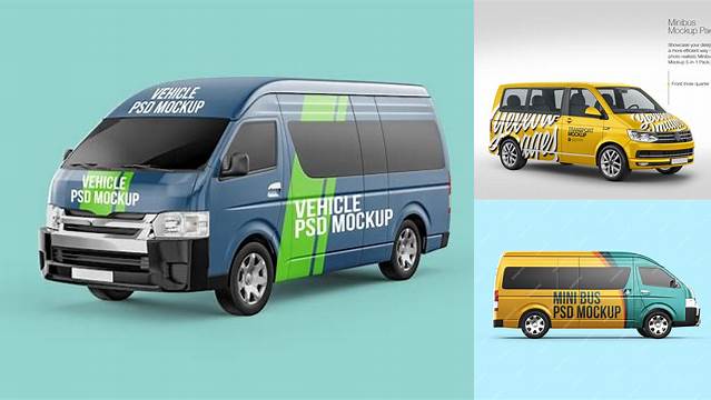 5965+ Minibus Mockup Free Best for Showcase