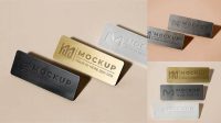 5980+ Metal Name Tag Mockup Best Free Resource