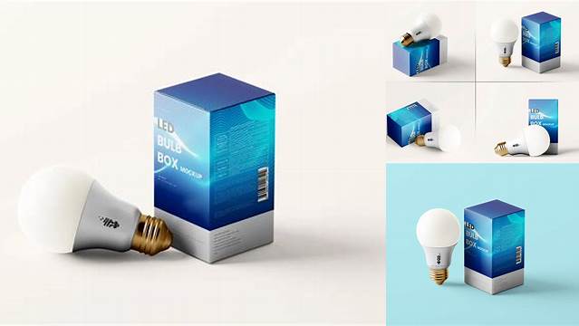 5986+ Light Bulb Box Mockup Include TIFF