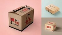 5992+ Delivery Box Mockup Best for Showcase