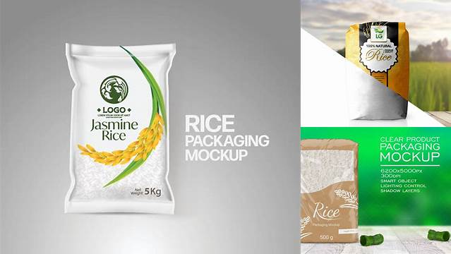 6003+ Rice Package Mockup Free PSD